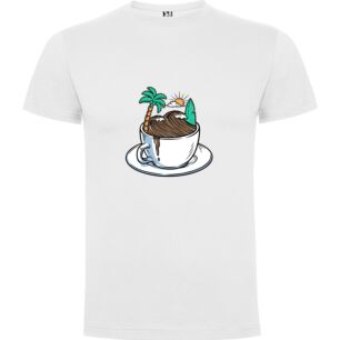 Luxurious Coffee Illustration Tshirt σε χρώμα Λευκό Medium