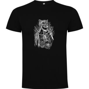 Macabre Majesty: Skeleton Bear Tshirt