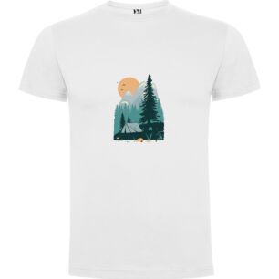 Majestic Mountain Camping Tshirt σε χρώμα Λευκό Small