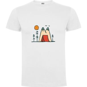 Majestic Mountain Camping Tshirt σε χρώμα Λευκό Small