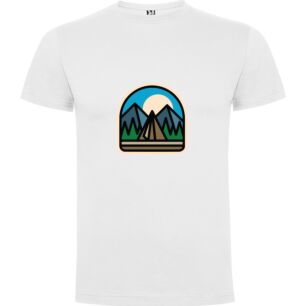 Majestic Mountain Sticker Tshirt σε χρώμα Λευκό Small
