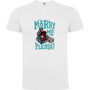 Marry Me Tee Design Tshirt σε χρώμα Λευκό Small