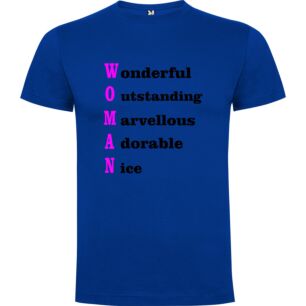 Marvelous Woman Poster Tshirt σε χρώμα Μπλε Medium
