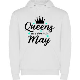 May's Crowned Queens Φούτερ με κουκούλα σε χρώμα Λευκό Medium