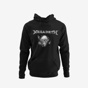 Megadeth Logo Vic Rattlehead Φούτερ με Κουκούλα