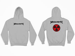 Megadeth Radioactive Logo Grey Φούτερ με Κουκούλα