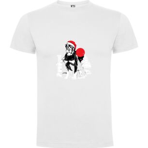 Merry Santa Pup Tshirt σε χρώμα Λευκό XXXLarge(3XL)