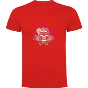 Metal Rose Skull Art Tshirt