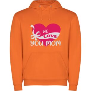 Mom's Love: Heart Clipart Φούτερ με κουκούλα