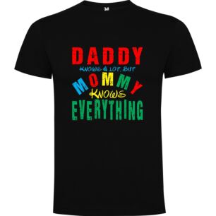 Mommy Knows Everything Tshirt σε χρώμα Μαύρο Small