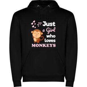 Monkeys & Cute Girls Φούτερ με κουκούλα