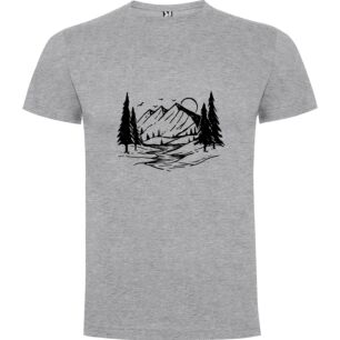Mono Mountain Landscape Tshirt