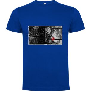 Monochromatic Samurai Horror Tshirt σε χρώμα Μπλε XXXLarge(3XL)