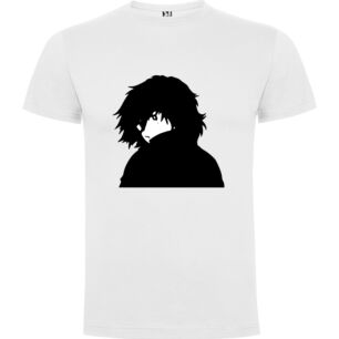 Monochrome Anime Silhouette Tshirt σε χρώμα Λευκό