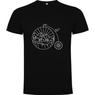 Monochrome Bike Illustration Tshirt