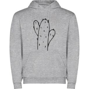 Monochrome Cactus Art Φούτερ με κουκούλα