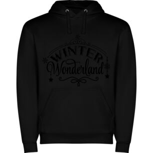 Monochrome Frosty Wonderland Φούτερ με κουκούλα