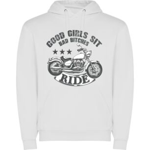 Monochrome Moto Vixens Φούτερ με κουκούλα σε χρώμα Λευκό Large