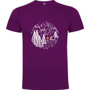 Monochrome Mountain Camping Tshirt