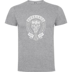 Monochrome Skull: Metal Logo Tshirt
