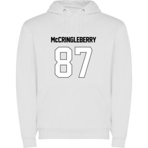 Montgomery's Retro Football Jersey Φούτερ με κουκούλα σε χρώμα Λευκό 9-10 ετών