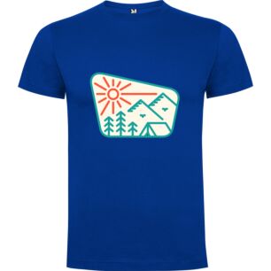 Mountain Campsite Illustration Tshirt