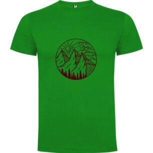 Mountain Circle Art Tshirt