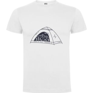 Mountain Glamp: Hand-drawn Adventure Tshirt σε χρώμα Λευκό XXLarge
