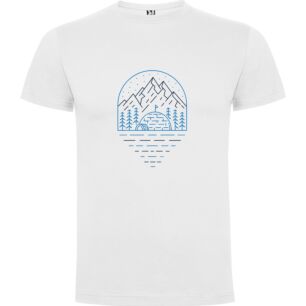 Mountain Line Art Mastery Tshirt σε χρώμα Λευκό Large