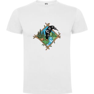 Mountain Raven Art Collection Tshirt σε χρώμα Λευκό XXXLarge(3XL)
