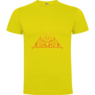 Mountain Road Trip Illustration Tshirt σε χρώμα Κίτρινο Small