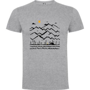 Mountain Scenery Sketch Tshirt