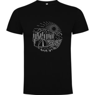 Mountain Tent Illustration Tshirt