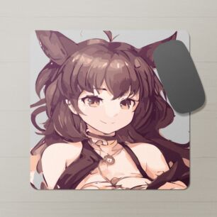 Anime Mouse Pad Cat Girl