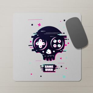 Gamers Mousepad Game Over Skull