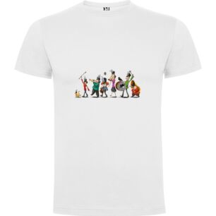 Musical Cartoon Band Tshirt σε χρώμα Λευκό 3-4 ετών