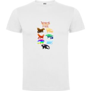 Mythical Fire-Breathers Poster Tshirt σε χρώμα Λευκό 3-4 ετών