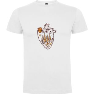 Nature Heart Illustration Tshirt σε χρώμα Λευκό XXXLarge(3XL)