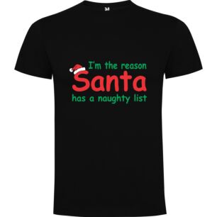 Naughty with Santa Tshirt