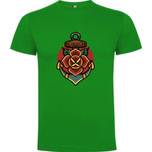 Nautical Rose Tattoo Design Tshirt