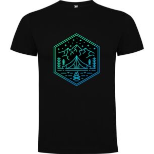 Neon Camping Emblem Design Tshirt
