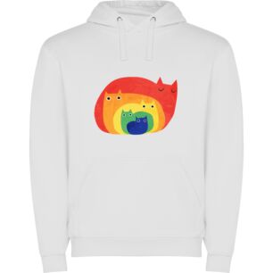 Neon Cat Dreamland Φούτερ με κουκούλα σε χρώμα Λευκό 5-6 ετών