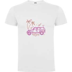 Neon Palm Drive Jeep Tshirt σε χρώμα Λευκό XLarge