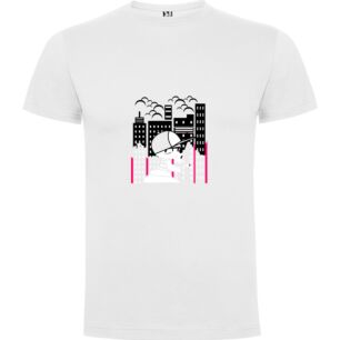 Neon Skull Cityscape Tshirt σε χρώμα Λευκό XXLarge