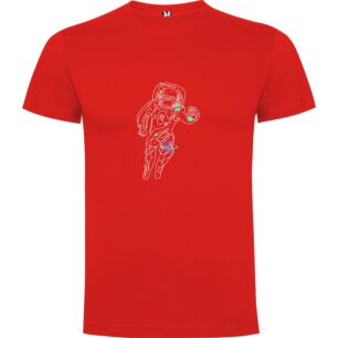 Neon Space Girl Tshirt