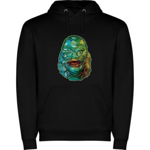 Neon Swamp Monster Portrait Φούτερ με κουκούλα