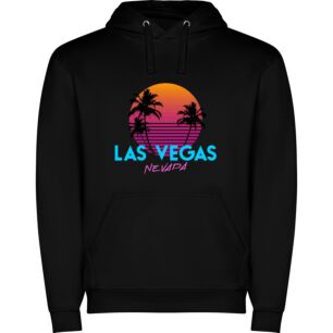 Neon Vegas Sunset Vibes Φούτερ με κουκούλα σε χρώμα Μαύρο 3-4 ετών