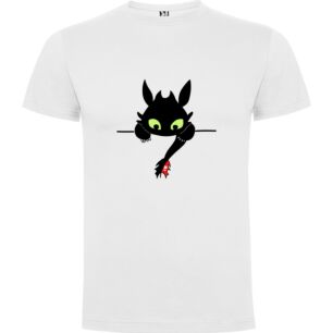 Night Fury Mutant Cat Tshirt σε χρώμα Λευκό 3-4 ετών
