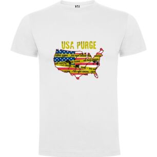 Nightmare USA Map Tshirt σε χρώμα Λευκό Medium
