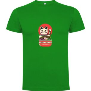 Noodle-Bowl Samurai Cat Tshirt